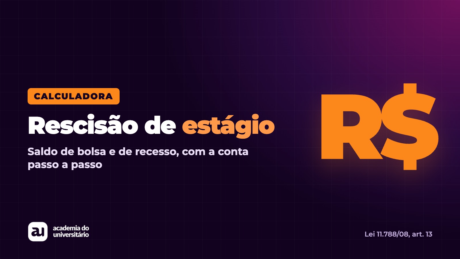 Calculadora de rescisão de estágio